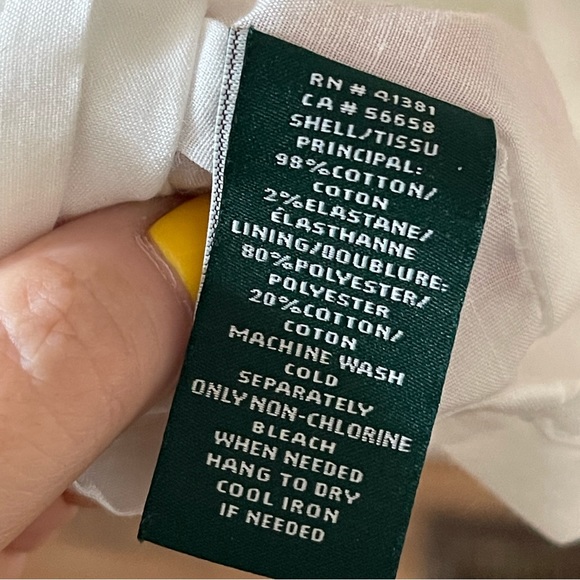 ⛄️ Ralph Lauren Sleeveless White and Black Flower Midi Dress - Picture 6 of 8